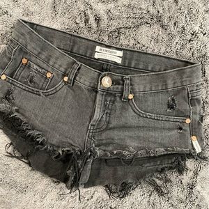 One Teaspoon Faded Jean Shorts